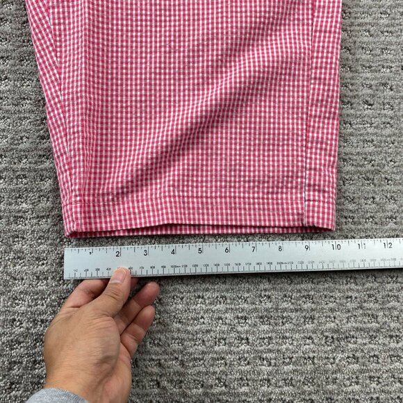 Izod Golf Shorts Men 30 Red White Checkered Chino Short Pants Casual Preppy - Picture 12 of 12